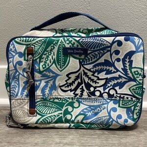 Vera Bradley Green‎ and Blue Leaf Pattern Cosmetic/Organizer Bag